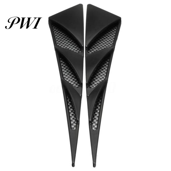 Stickers 1 Pair Vent Sticker Self-adhesive Wear-resistant ABS Hood Auto Side Outlet for Car Fender