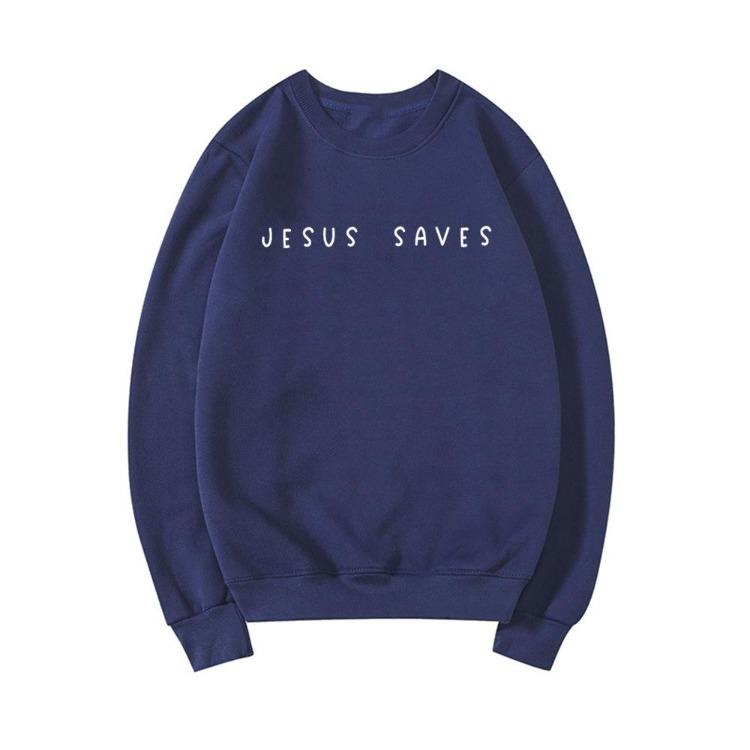 Women Christian Apparel Jesus Saves Hoodie Christian Graphic Sweatshirt Faith Top Bible Verses Pullover Crewneck Tops