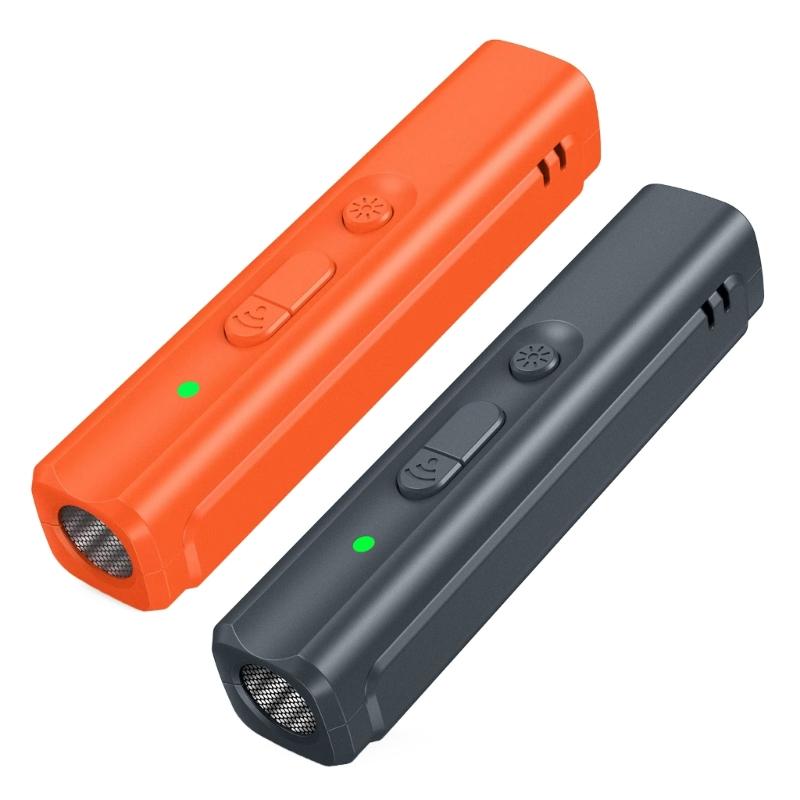 Handheld Anti Bark Ultrasonic Trainer Barking Device with USB Rechargeable Charging Cable for Pet Behavior Correction arancione