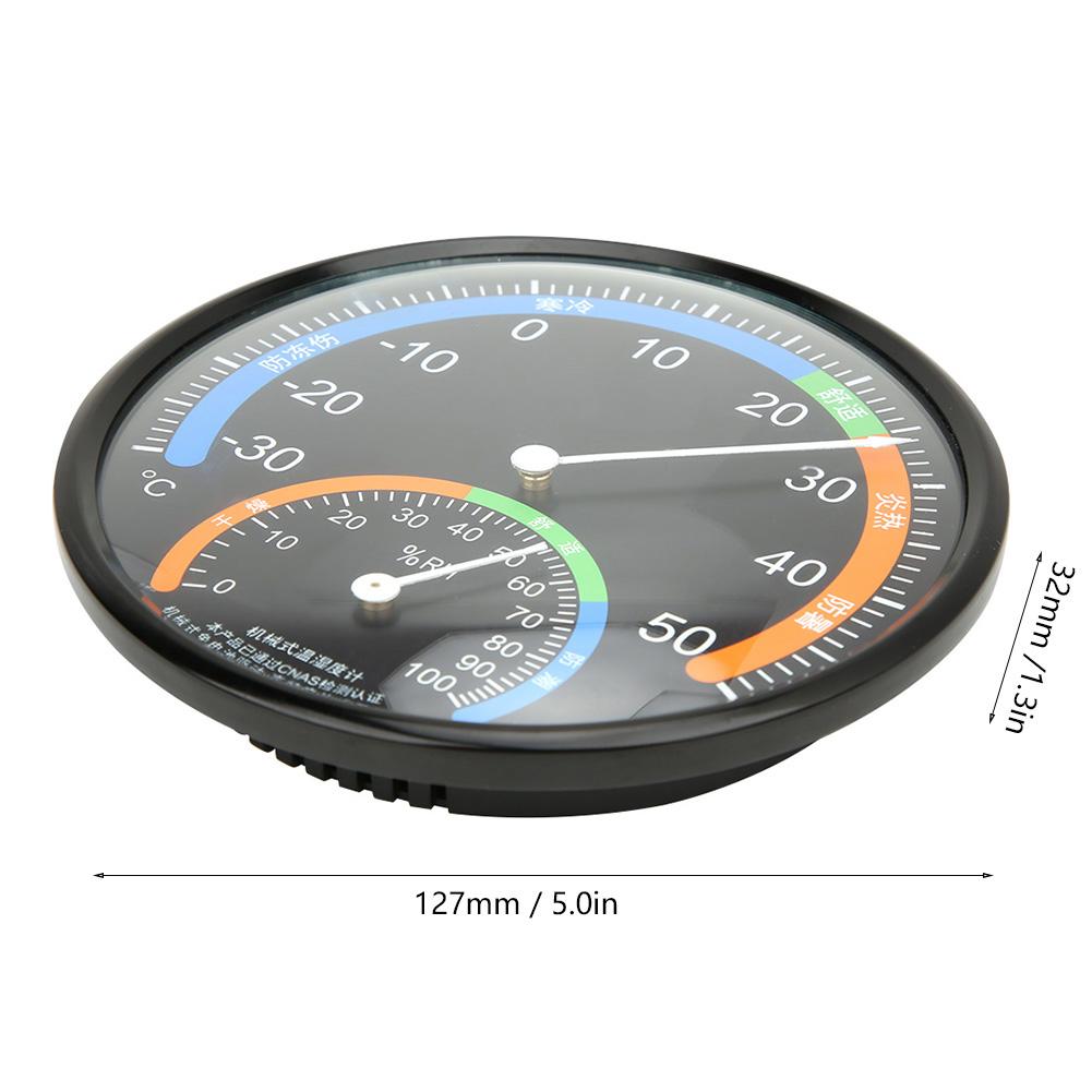 Househeld Indoor Outdoor Round Pointer Type Thermometer Hygrometer Temperature Humidity Gauge Hygrometer Househeld Thermometer