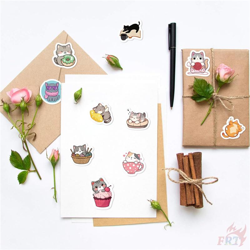 500Pcs/Roll Q Sweet Cat Kids Rewards Stickers - DIY Scrapbooks Album Decor Sealing Label Decals