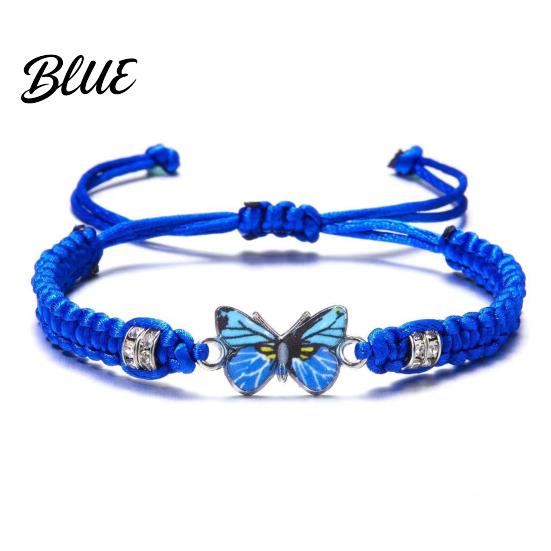 Women Adjustable Friendship Bracelet 1/2/5/10Pcs Blue Woven Braided Rope Knot