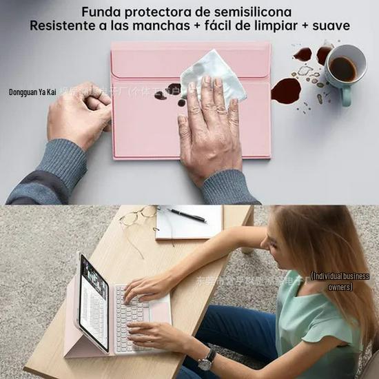iPad 10th Gen Luminous Bluetooth Keyboard Case with Touchpad & Pen Slot