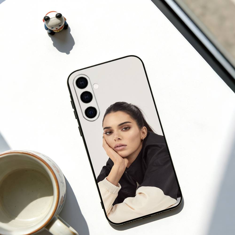 Kendall Jenner Phone Case For Samsung Galaxy A73,A72,A71,A70,A53,A52,A51,Soft Black Cover