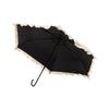 Francfranc Classic Frill Long Sun and Rain UV Manual Opening Umbrella, 50cm, Beige, Umbrella, Protection,