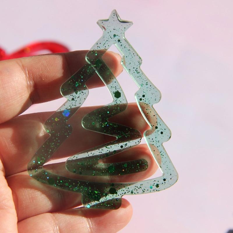 Christmas Themed Reusable Silicone Bookmark Mold For Handmade Resin Jewelry Accessories And Gifts