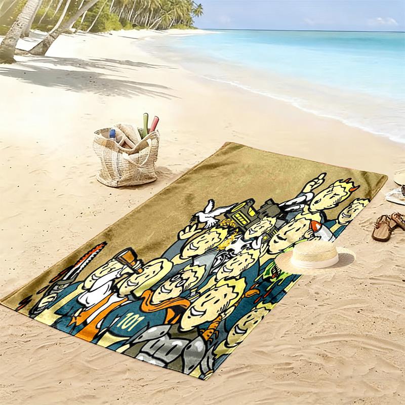 Fallout Print Beach Towel, Large Soft Quick Dry Towel for Beach Camping Swimming