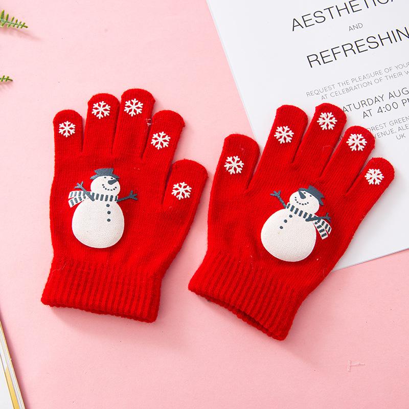 Mei Adult gloves Halloween skull, touch screen gloves Outdoor riding warm autumn and winter knitted gloves