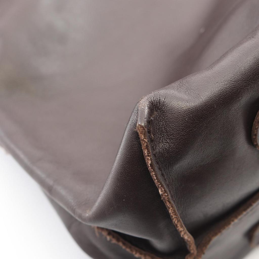 Used BOTTEGA VENETA Intrecciato Shoulder Bag leather Brown Used mens