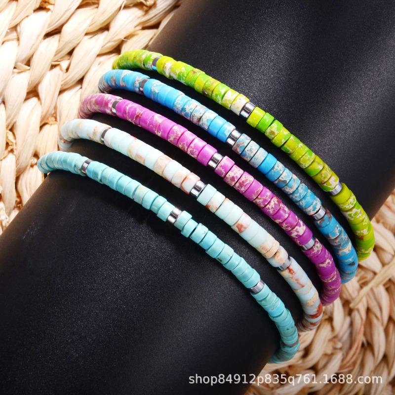 Emperor Stone Bead String Beaded Hand Chain - Exquisite and Fashionable for Men and Women - Natural Stone Adjustable Hand Chain
