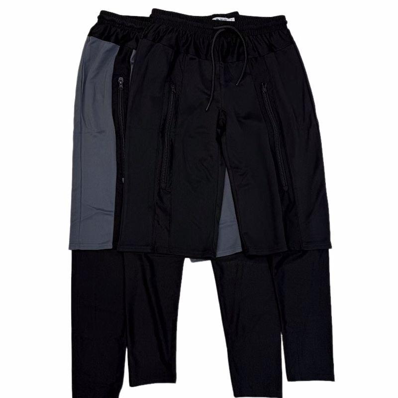 Domestic Single Men Spring/Summer Thin False Two-Piece Suit Silm Stretch Running Pants Training Trousers Quick-Drying Sports Pants