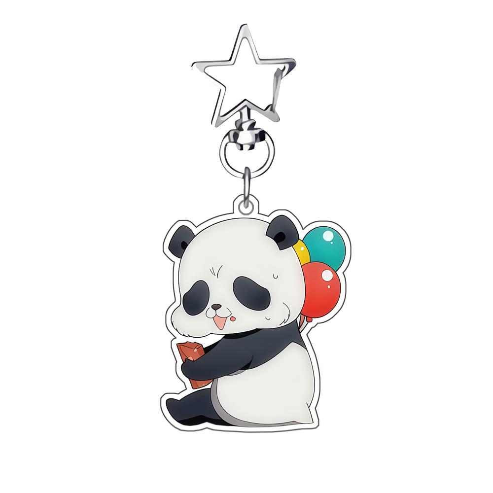 Anime Acrylic Keychain for Jjk Gojo Satoru Inumaki Toge Panda Itadori Yuji Self-Made Acrylic Key Buckle Q Version Bag Pendant