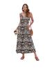 2026 Elegant European & American Spaghetti Strap Long Printed Dress with Pockets