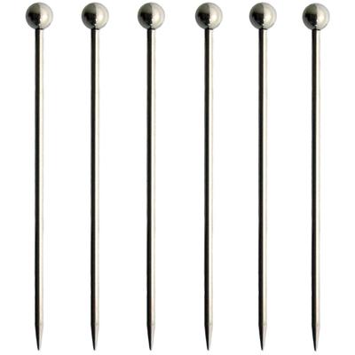 Pinchos Appetizer Pins with Set of Stainless Made In Japan Picks, Ball, 6, Steel,