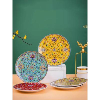 6/8 Inch Keramische Schaal Huishoudelijke Emaille Kleur Dinerbord Prachtig Keramisch Tafelgerei Keukenaccessoires Saladeschaal