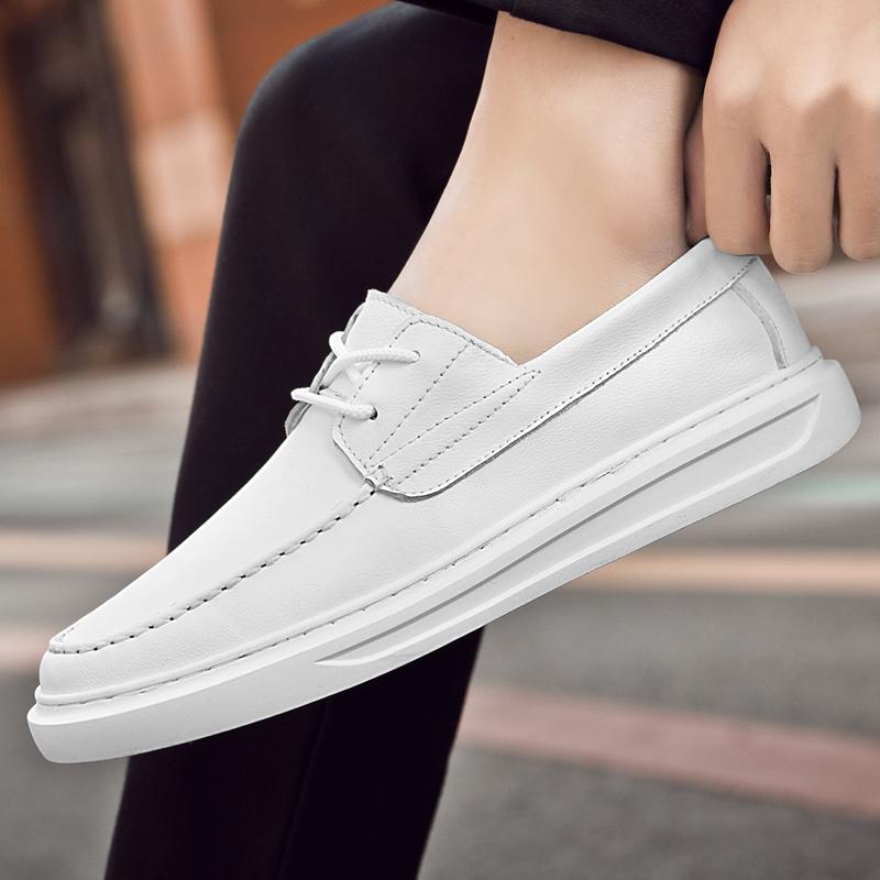 Echtes Leder Herren Freizeitschuhe Herren Atmungsaktive Slip-on-Fahrschuhe Herren Freizeitschuhe