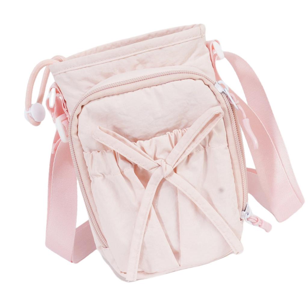 Bows Water Bottle Holder with Shoulder Strap Water Bottle Carrier Sling Bag with Phone Pocket Crossbody Bag Unisex
