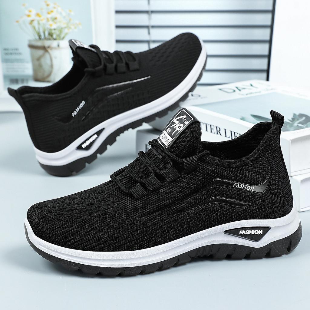 Shoes for Women Spring Autumn Fashion New Comfortable Non Slip Casual Shoes Breathable Mesh Lace-up Fly Weave Sneakers
