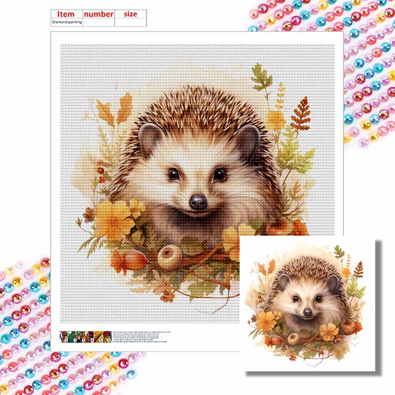 Neuankömmling 5D DIY Vollkreis Diamantmalerei "Igel und Buch" Stickerei Kreuzstich Heimdekor Geschenk
