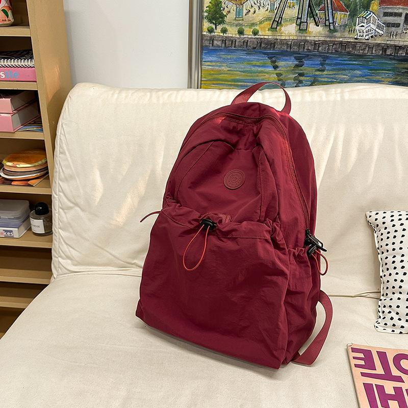 New Backpack Nylon Women's Large Capacity Computer Bag Female College Student Simple Backpack Male High School Student Schoolbag