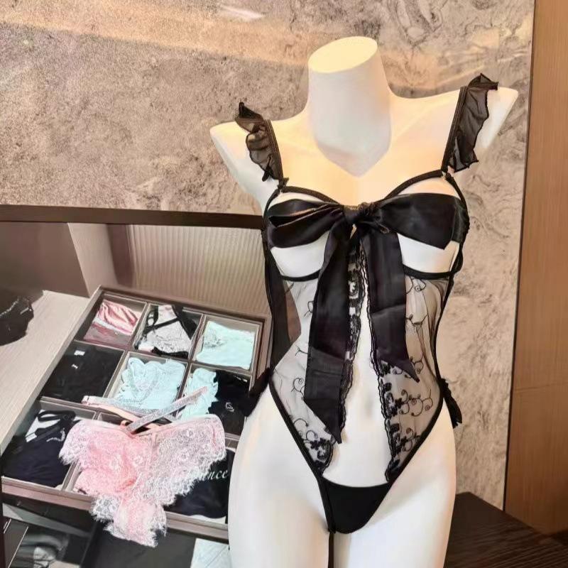 Sexy lingerie lace seduction pajamas sexy onesie open crotch free suit hot uniform woman