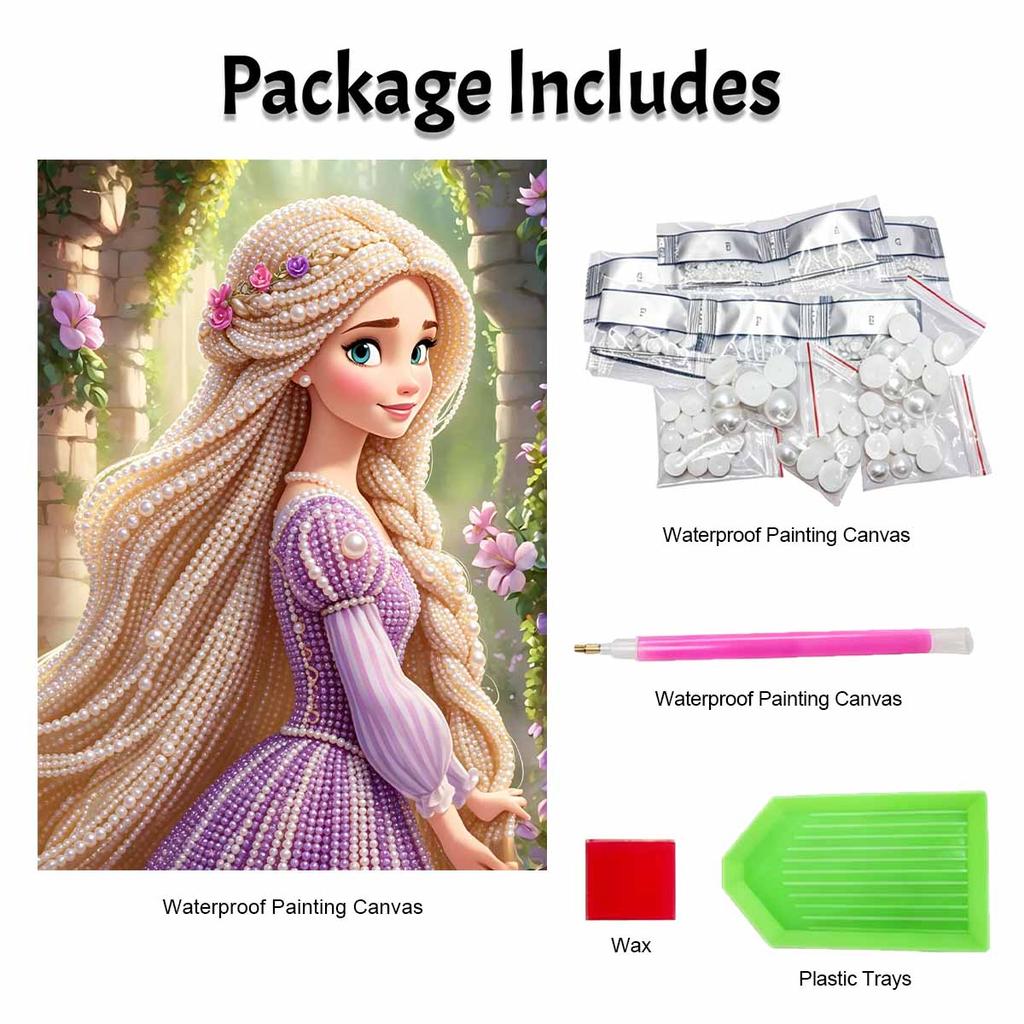 Disney Rapunzel Pearl Painting Handmade Diy Pearl Art Painting Simple Living Room Hanging Painting Decoration