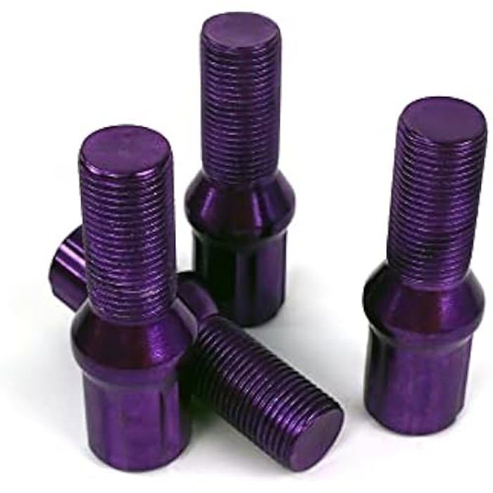Boulons De Roue - OMP - Set 20 - M14X1.5 - Longueur 27 Mm - Couleur Violette