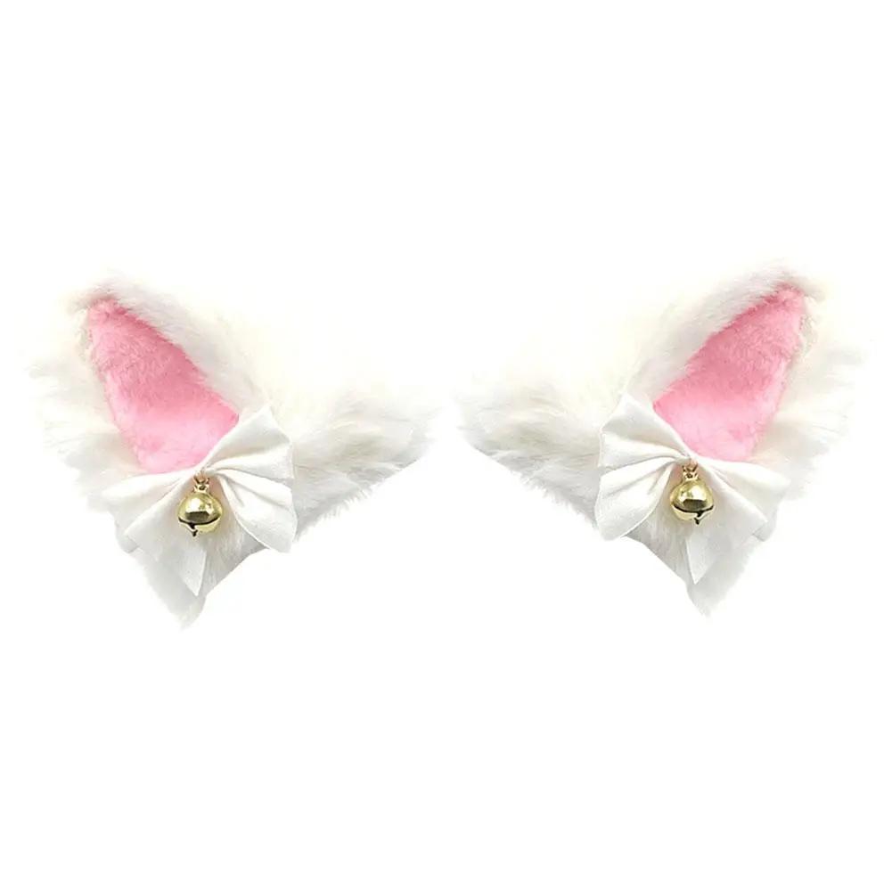 Plush Ear Helmet Decoration With Bell Bowknot Multiple Ski Colors Cute Accessories Helmet Ornament Helmet Motorcycle V2t7