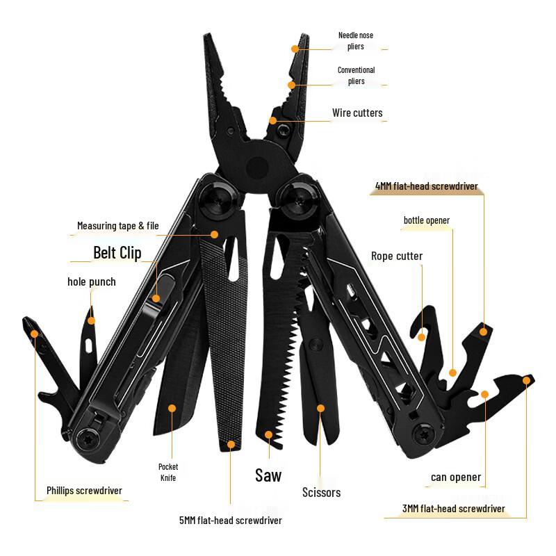 Multi-function Stainless Steel Folding Pliers