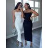 Refined and Simple Base Solid Color Slim-Fit Slip Dress