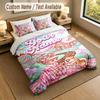 Adventure Journey Theme Personalized 3Pcs Bedding Set Custom Text & Name 1 Sheet 2 Pillowcases Household Bedding 1pc