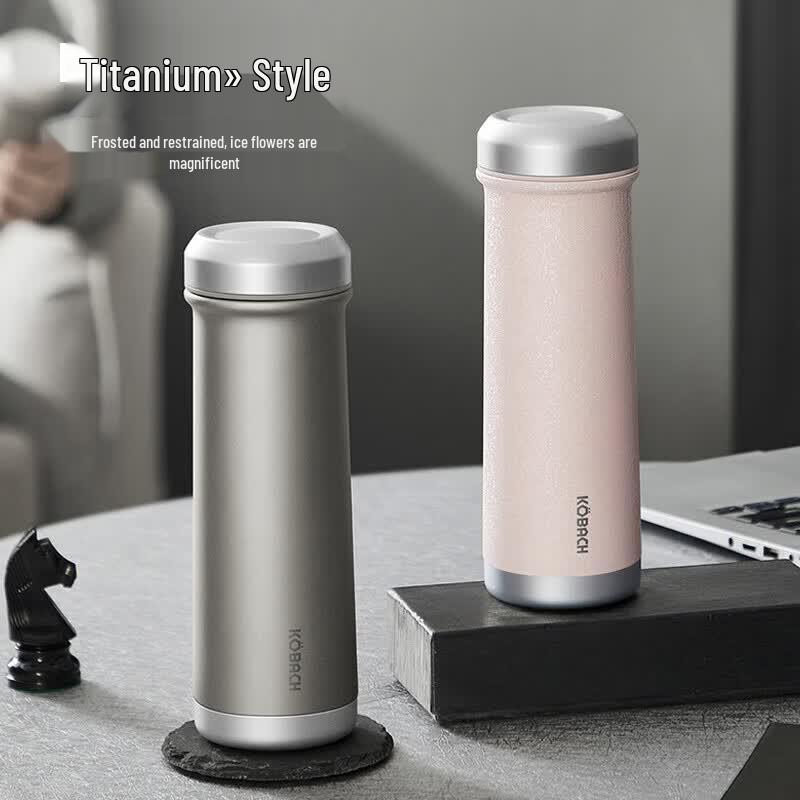 KOBACH Titanium Insulated Bottle with Tea Infuser