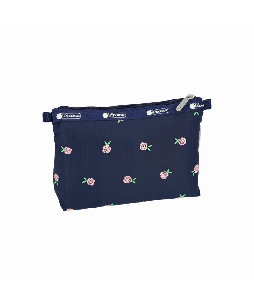 Lesportsac Pink Rose Embroidery Cosmetic Clutch [7105.Hf59]