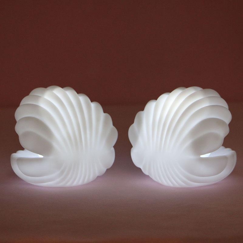 LED Night Light Shell Decorative Luminaires Kawaii Room Decor Toys for Children Cartoon Bedroom Lights Holiday Gifts Birthday