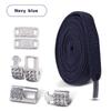 No Tie Shoe laces Elastic Laces Sneakers Tennis Silver Diamond buckle Shoelaces without ties Flat Shoelace for Shoes accessories