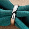 Fine 925 Sterling Silver Smooth 7-10# Ring for Women Wedding Engagement Fashion Charm Jewelry