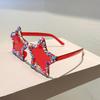 Cute Star Shaped Sunglasses with Sprinkles Women Stylish Beach Holiday Decor Shades Trendy Original Design Sun Glasses