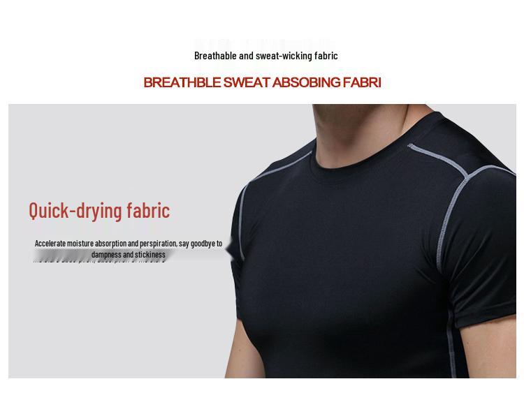 Men's Quick-Dry Compression Sports T-Shirt for Summer Basketball and Running