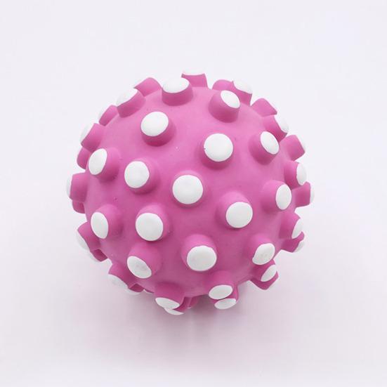 Squeaky Dog Ball Latex Textured Ball Dog Chew Toy Teeth Cleaning Toy for Large Medium Small Dogs Interactive Fetch