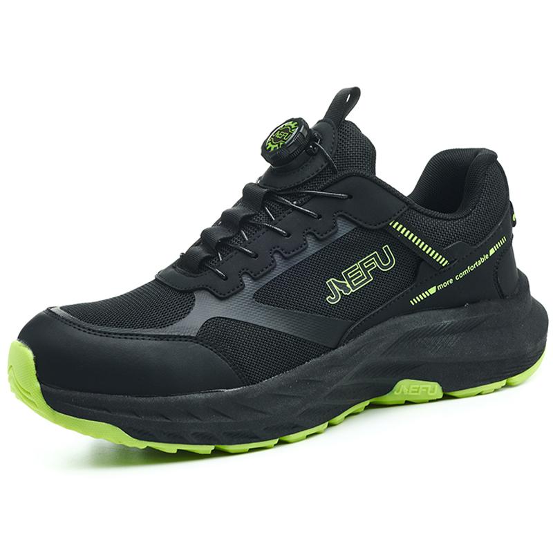 Hochwertige Arbeitssicherheitsschuhe Drehbarer Knopf Arbeitssneaker Stahlkappenschuhe Anti-Quetsch Anti-Durchstich Arbeitsstiefel Unzerstörbar