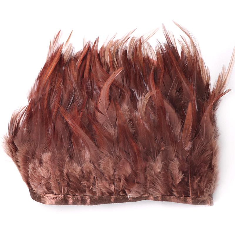 Sharp Chicken Feather Trim Fabric: White & Colored Strips, Hot Selling Cross-Border Fabric Tape.