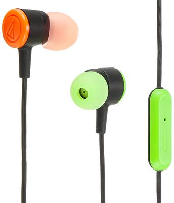 Kopfhörer für Smartphones mit Fernbedienung Schwarz Crazy BCZ Audio-Technica In-Ear-Steuerung/Mikrofon ATH-CKL220iS
