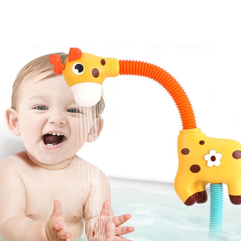 Giraffe Electric Spray Water Squirt Sprinkler Baby Bath Toys Bathtub Shower Pool Bathroom Toy for Infants Babies Toddlers Gifts