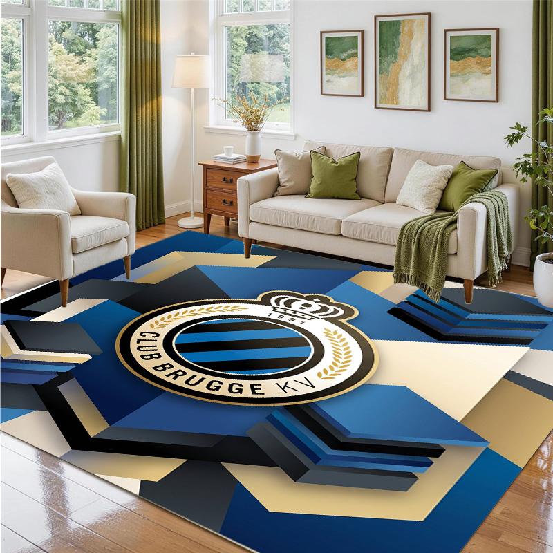 Club Brugge FC Design Crystal Velvet Rug Soft Decorative Mat for Bedroom Entrance