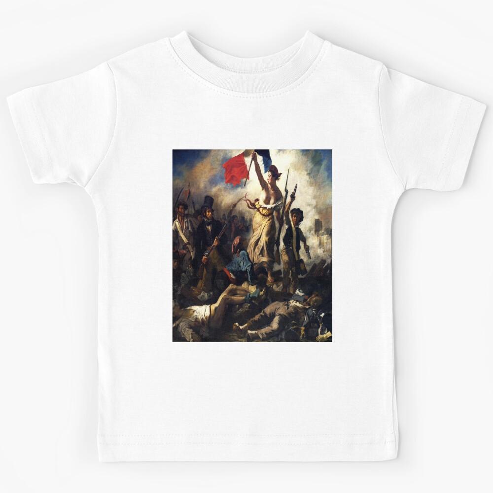 Liberty Leading the People by Eugène Delacroix Kids T-Shirt 130