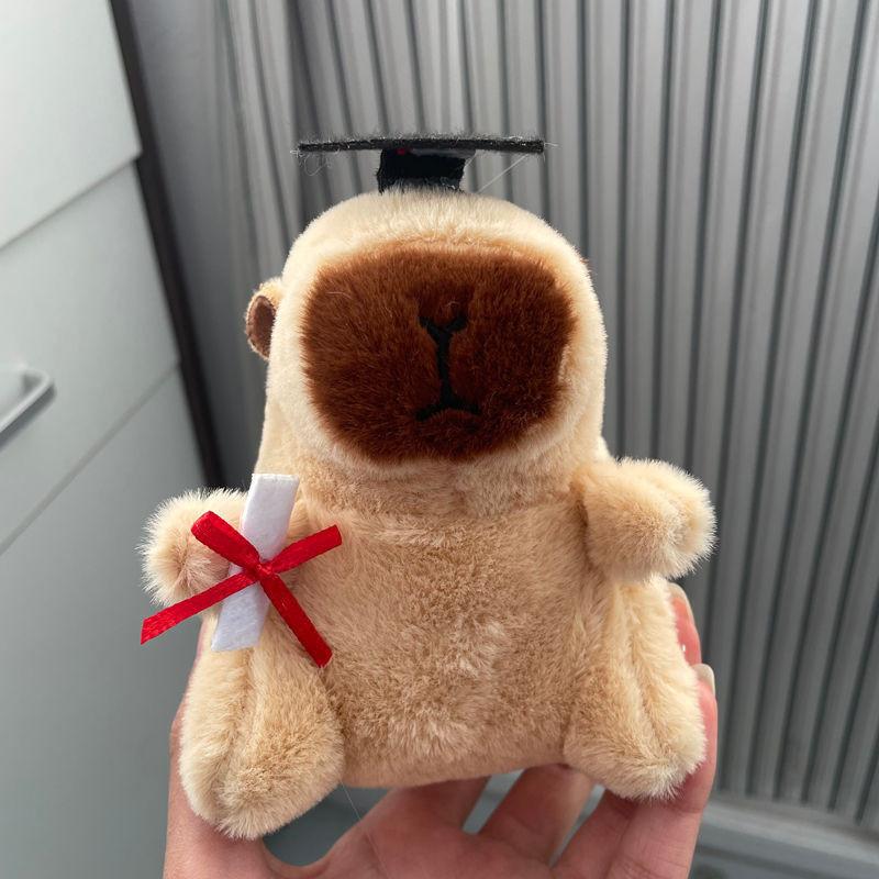 Capybara Plush Keychain Figure Water Otter Stuffed Animal Pp Cotton Child Gift