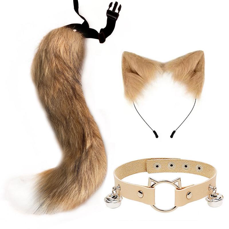 Mănuși de pluș Cosplay – Gheară de urs și lăbuță de pisică, cu degete tăiate – Accesorii drăguțe de Halloween