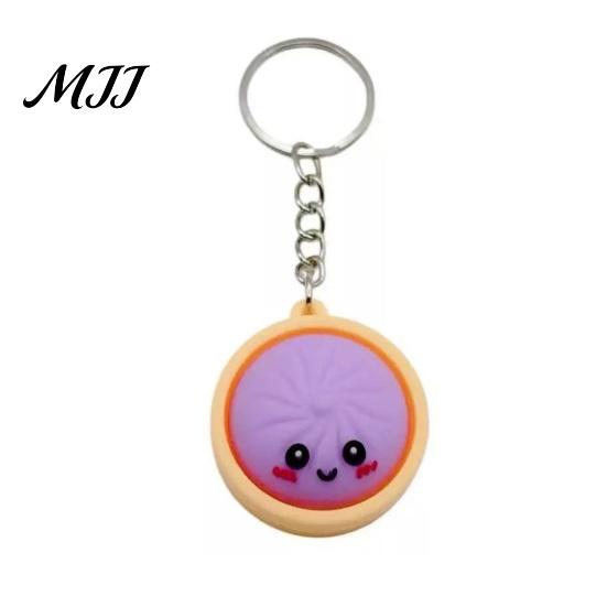 Self Control Toy Keychain, Steamed Bun Pendant, Portable Key Chain Stress Relief Meeting Reliever Toy, with Crisp Clicks Fidget for Kids Adults