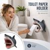 Porte-rouleau de papier toilette requin imprimé en 3D Distributeur de mouchoirs mural Design unique Matériau en résine durable Accessoire de salle de bain fonctionnel