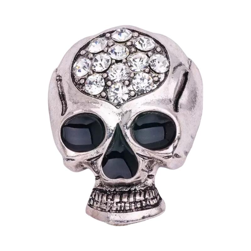 

Retro Skull Designs Brooch Sturdy Alloy Gothic Jewelry for Women Stylish Outfit Enhancer Secure Pin Gift серебряный